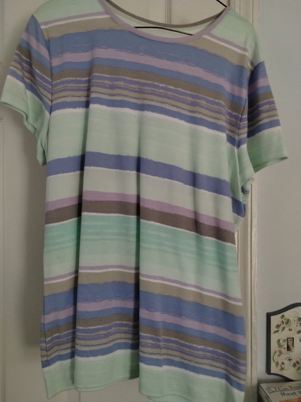 Croft & Barrow multicolored short sleeve shirt,size- Large